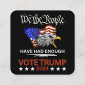 TRUMP 2024 Wir, die Menschen haben Quadratische Visitenkarte (Rückseite)