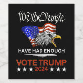 TRUMP 2024 Wir, die Menschen haben Weinetikett (Einzelnes Label)