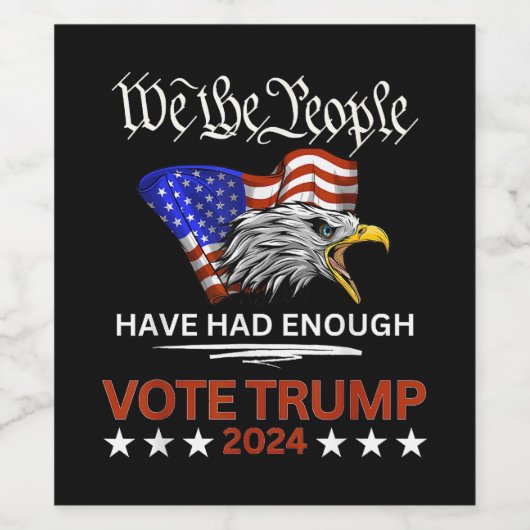 TRUMP 2024 Wir, die Menschen haben Weinetikett (Einzelnes Label)