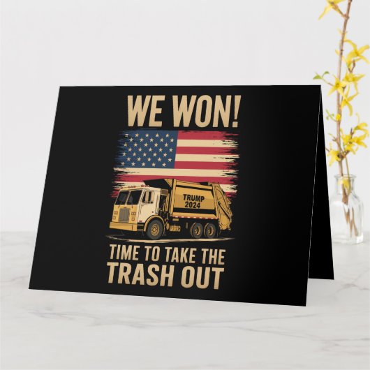 Trump 2024 Wir gewinnen den Sieg Einweihung 2025 Karte (Gelbe Blume)