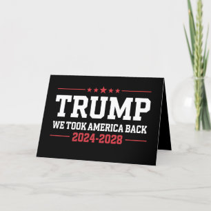 Trump 2024 Wir haben Amerika zurückgenommen 47 USA Dankeskarte