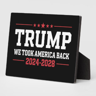 Trump 2024 Wir nahmen Amerika zurück 47 USA Fotoplatte