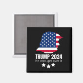 Trump 2024 wird er überwinden magnet (Vorderseite/Rückseite)