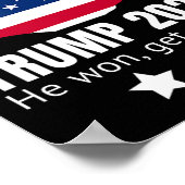 Trump 2024 wird er überwinden poster (Ecke)