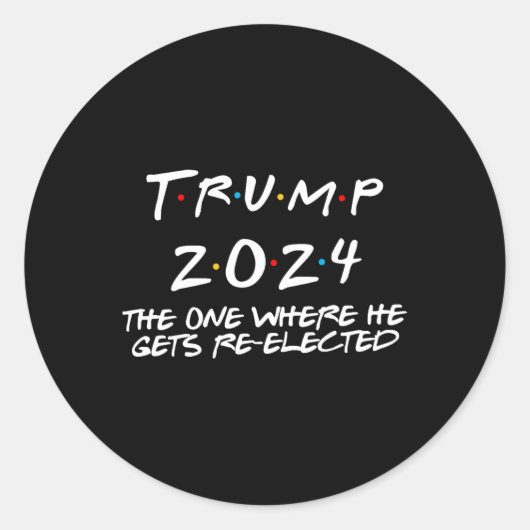 Trump 2024 wird gewählt runder aufkleber (Vorderseite)