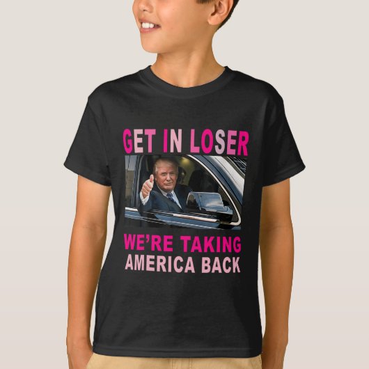 Trump 2024 wird kleiner, und wir bringen Amerika z T-Shirt (Vorderseite)