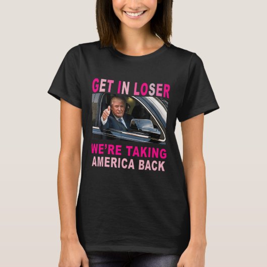 Trump 2024 wird kleiner, und wir bringen Amerika z T-Shirt (Vorderseite)