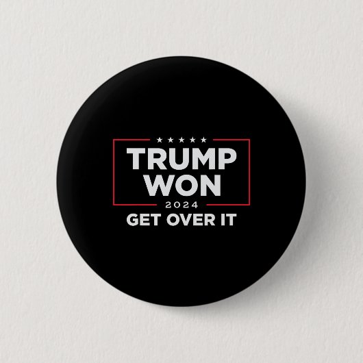 Trump 2024 wird sich durchsetzen - schwarz button (Vorderseite)