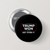 Trump 2024 wird sich durchsetzen - schwarz button (Vorne & Hinten)