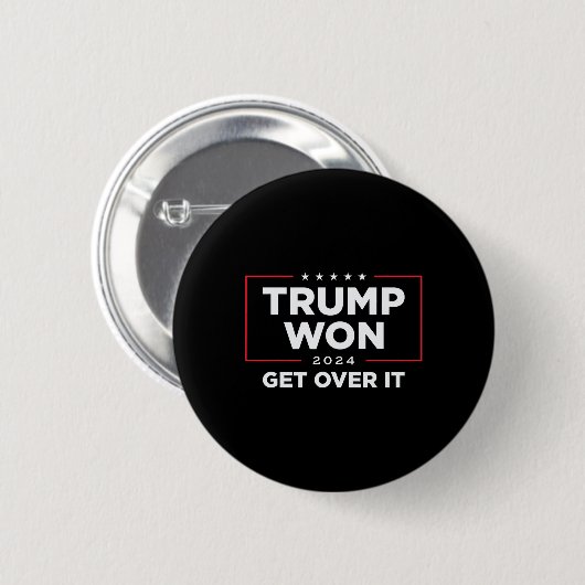 Trump 2024 wird sich durchsetzen - schwarz button (Vorne & Hinten)