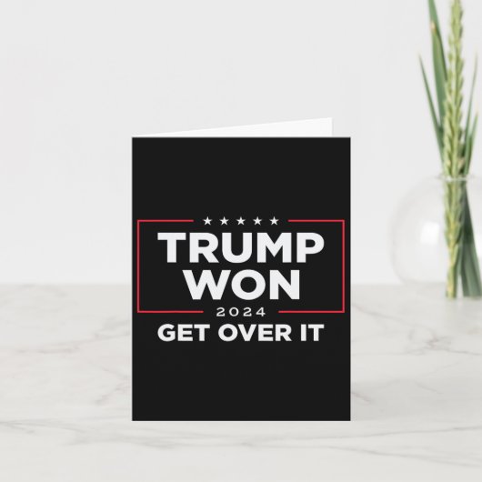 Trump 2024 wird sich durchsetzen - schwarz karte (Vorderseite)