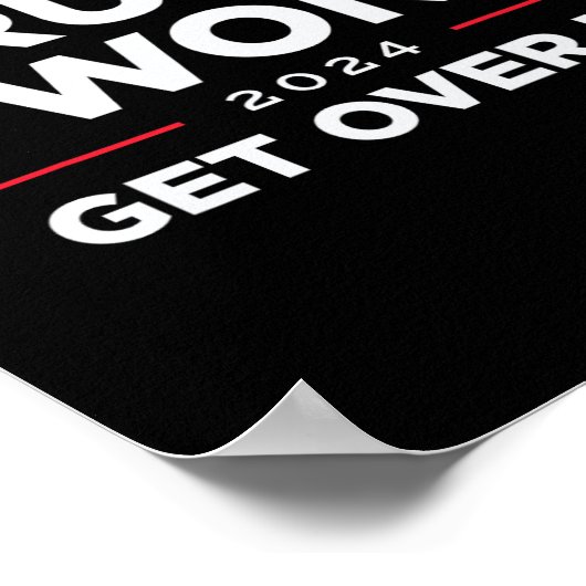 Trump 2024 wird sich durchsetzen - schwarz poster (Ecke)