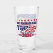 Trump 2024 wird zurück sein glas (Rückseite)
