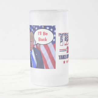 Trump 2024 wird zurück sein mattglas bierglas