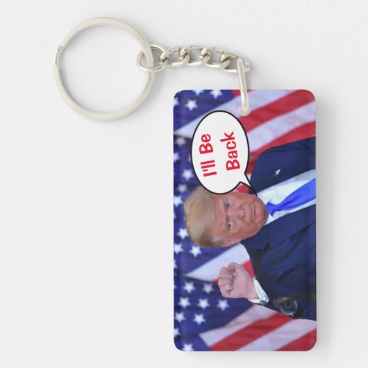 Trump 2024 wird zurück sein schlüsselanhänger (Vorderseite)