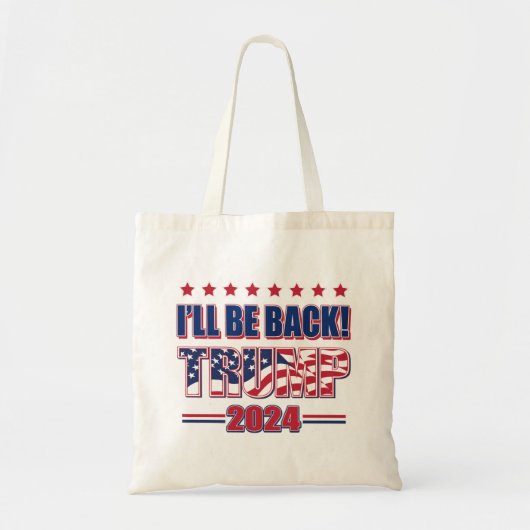 Trump 2024 wird zurück sein tragetasche (Vorne)
