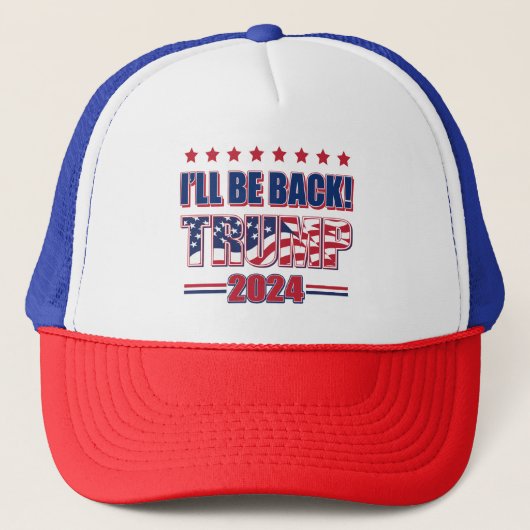 Trump 2024 wird zurück sein truckerkappe (Vorderseite)