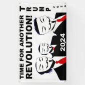 Trump 2024 Zeit für eine weitere Trump-Revolution. Banner (Vertikal)