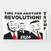 Trump 2024 Zeit für eine weitere Trump-Revolution. Banner (Horizontal)