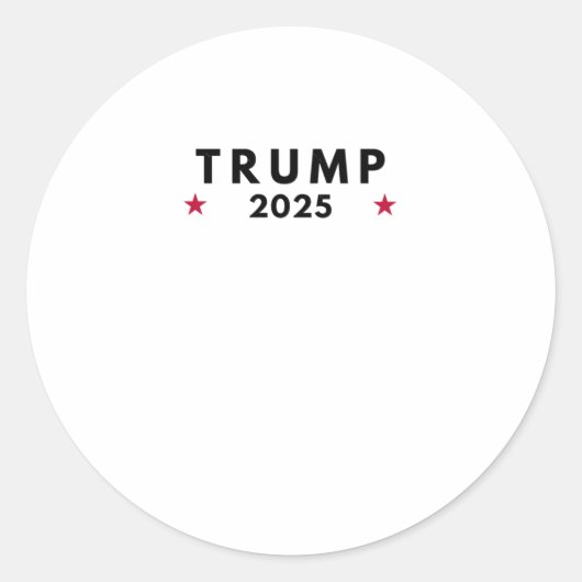 Trump 2025 2 runder aufkleber (Vorderseite)