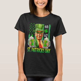 Trump 2025 American Flag Vintag St. Patricks Day T-Shirt