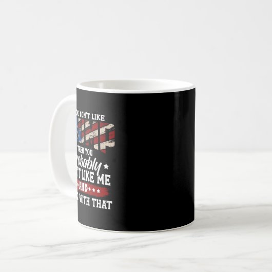 Trump 2025 amerikanische Flagge 4. Juli Trump 2025 Kaffeetasse (Vorderseite Links)