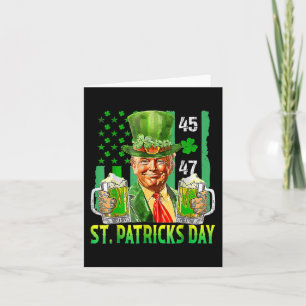 Trump 2025 Amerikanische Flagge Vintage St. Patric Karte