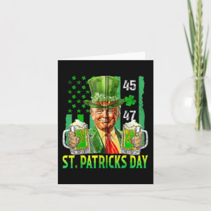 Trump 2025 Amerikanische Flagge Vintage St. Patric Karte