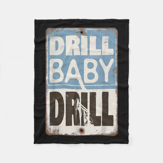 Trump 2025 Drill Baby Drill Costume _1 Fleecedecke (Vorderseite)
