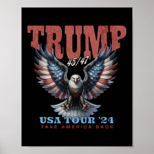 Trump 2025 Erobern Sie Amerika Vintage Retro Konze Poster