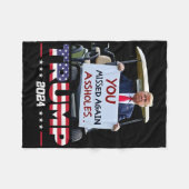 Trump 2025  fleecedecke (Vorderseite (Horizontal))