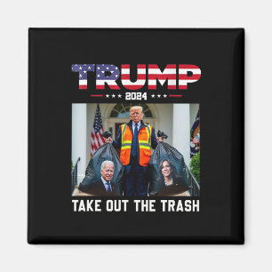 Trump 2025 Holt den Müll raus Lustiger Trump-Müll  Magnet