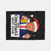 Trump 2025 Make Christmas Great Again _ Trump Amer Fleecedecke (Vorderseite (Horizontal))