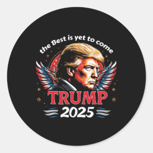 Trump 2025 Patriotische Freiheitswunden Runder Aufkleber