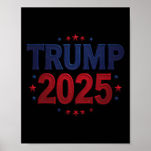 Trump 2025 Präsident 45 und 47 Retro Vintag 1 Poster