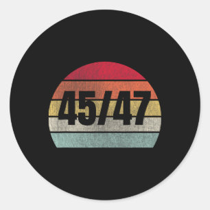 Trump 2025 Präsident 45 Und 47 Retro Vintage Runder Aufkleber