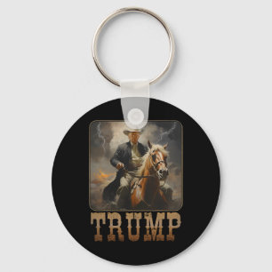Trump 2025 Präsident Cowboy Reitpferd Western U Schlüsselanhänger