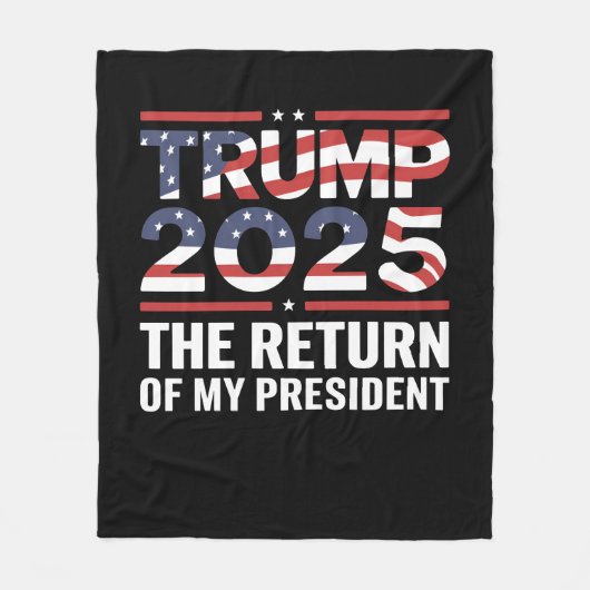 Trump 2025 - Rückkehr meines Präsidenten 47. USA Fleecedecke (Vorderseite)