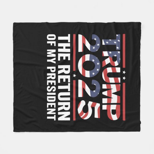 Trump 2025 - Rückkehr meines Präsidenten 47. USA Fleecedecke (Vorderseite (Horizontal))