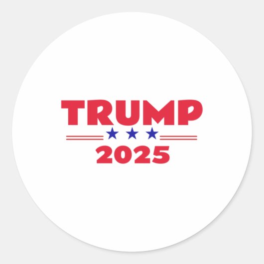 Trump 2025' runder aufkleber (Vorderseite)