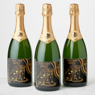 TRUMP 2025 SCHAUMWEINETIKETT