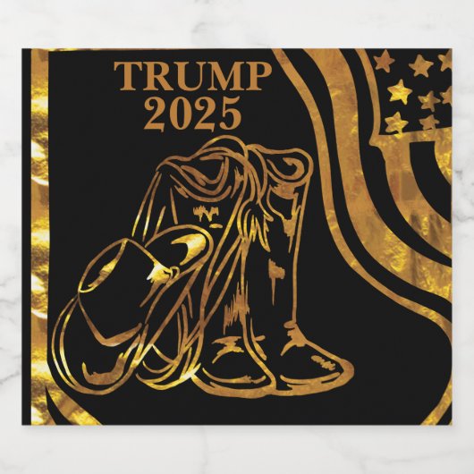TRUMP 2025 SCHAUMWEINETIKETT (Einzelnes Label)