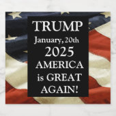 TRUMP 2025 SCHAUMWEINETIKETT (Einzelnes Label)