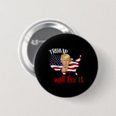 Trump 2025 Wahl wird es Design beheben Button (Vorne & Hinten)