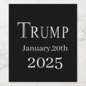 TRUMP 2025 WEINETIKETT (Einzelnes Label)