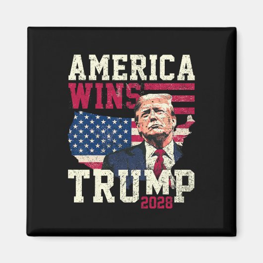 Trump 2028 Amerika Siegt  Magnet (Vorne)