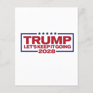 Trump 2028 Behalte es uns Flyer