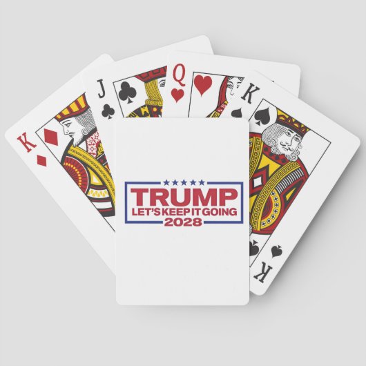 Trump 2028 Behalte es uns Spielkarten (Rückseite)