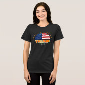Trump 2028 Flag Fett Tri-Blend Shirt (Vorderseite voll)
