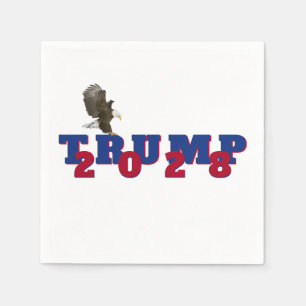 Trump 2028 mit Bald-Adler Serviette